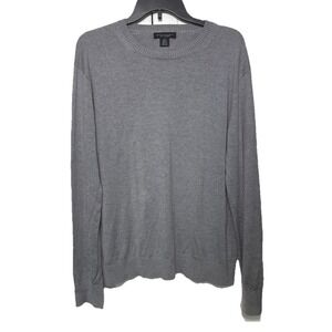 Banana Republic Silk Cashmere Gray Crew Neck Sweater Men Size XL Quiet‎ Luxury